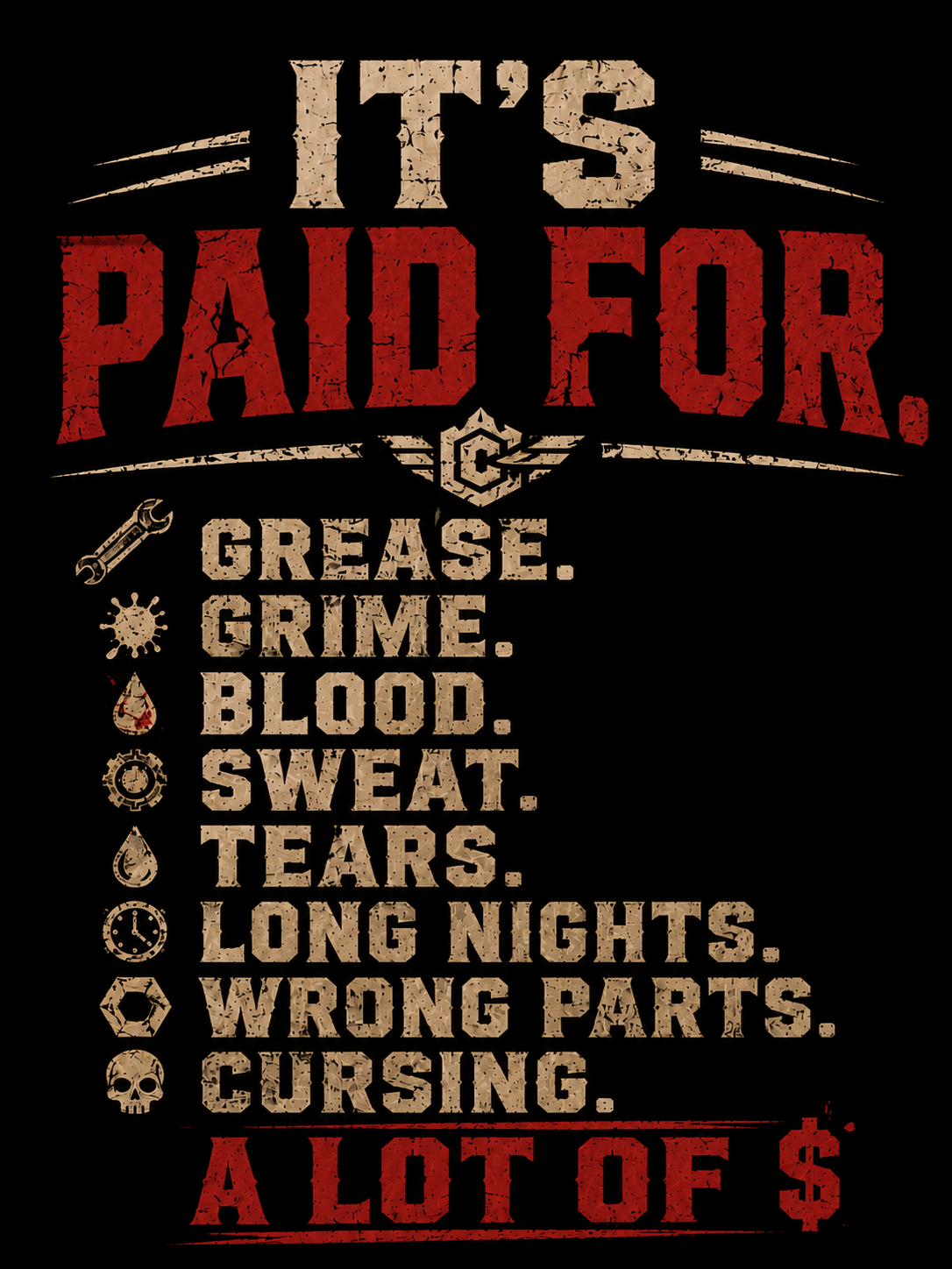 It's Paid For.