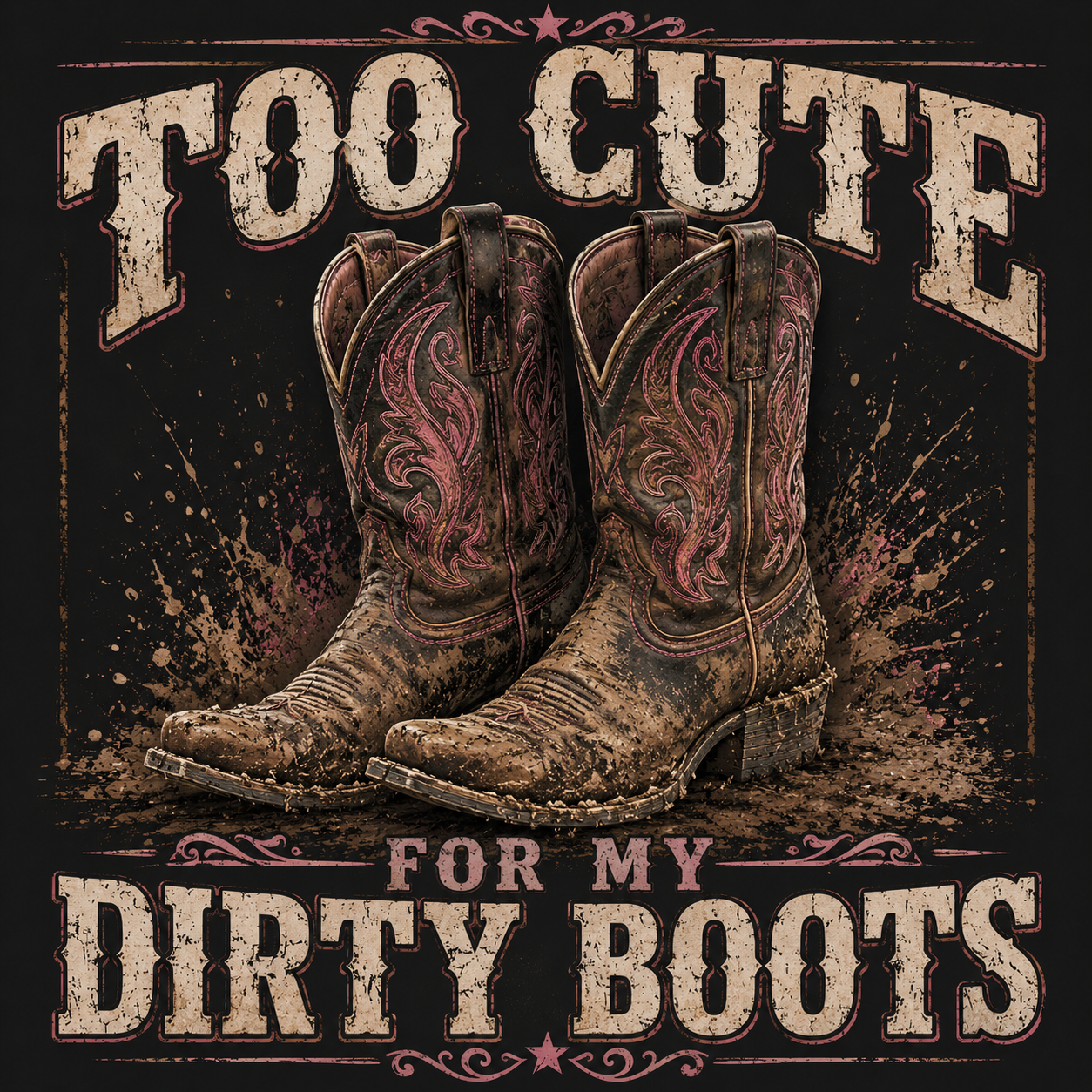 Too Cute For My Dirty Boots.