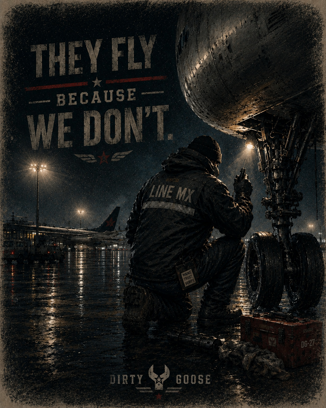 They Fly Because We Don't - Mechanic Tshirt
