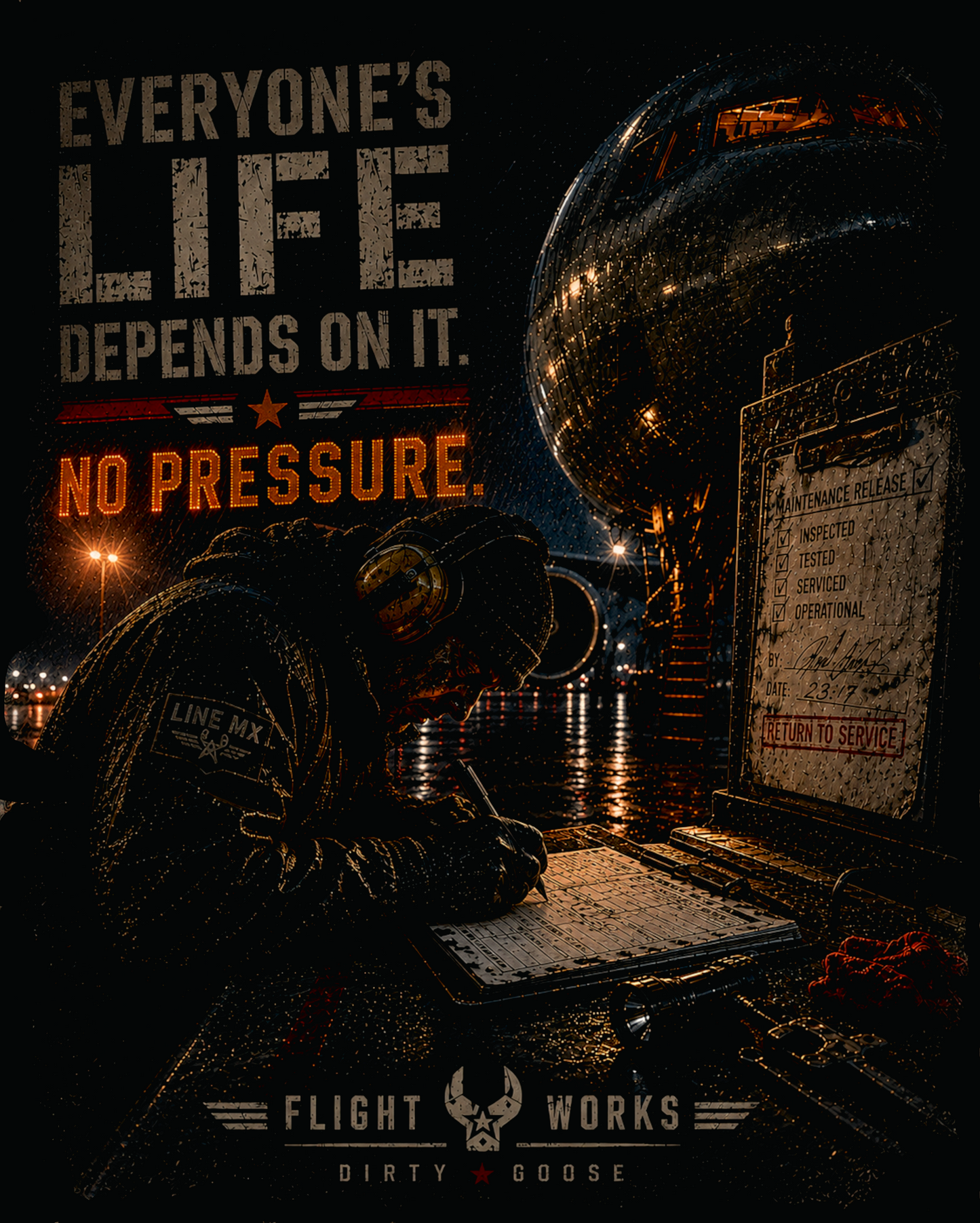 Everyone's Life Depends on It - no pressure. Mechanic Tshirt